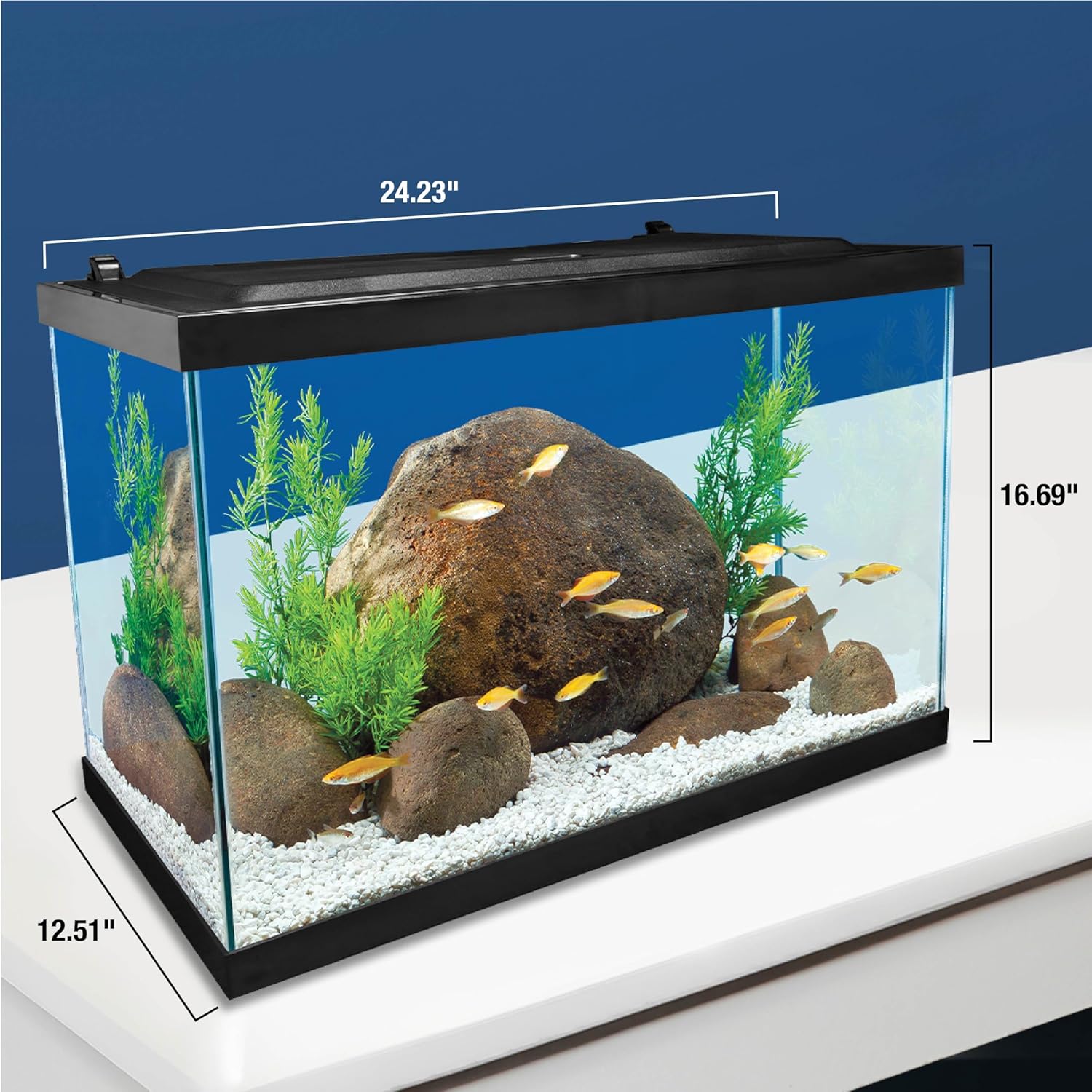 20 Gallon Complete Tropical Fish Tank Kit with LED Lighting L81322