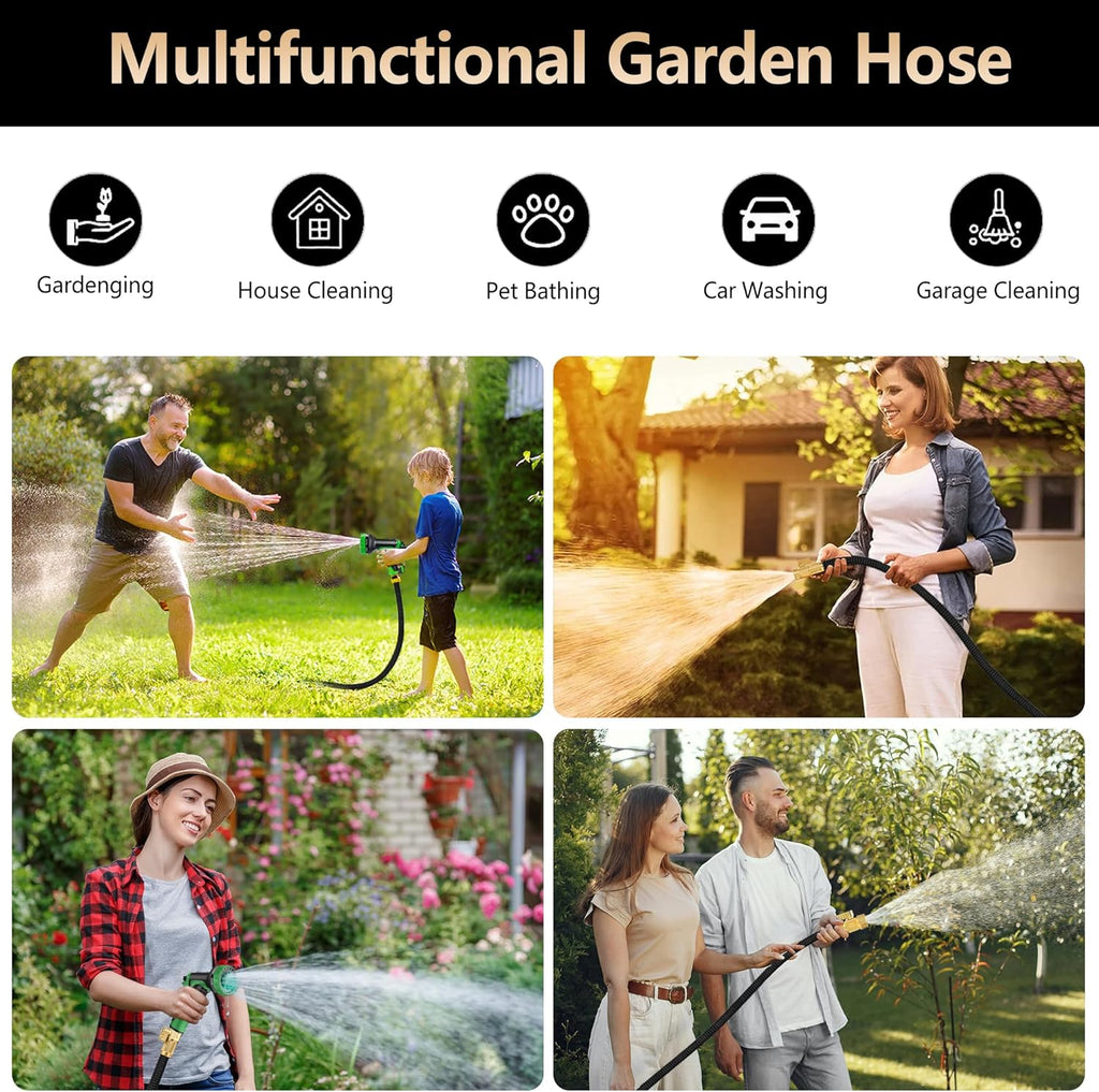 Expandable Garden Hose with 10 Spray Nozzle Y655283