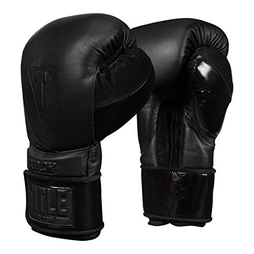 TITLE Boxing Black Training Gloves 2.0 - Boxing Gloves, Boxing Training Gloves, MMA Gloves, Oz Training Gloves, Kickboxing Gloves, Punching Bag Gloves, Sparring Gloves