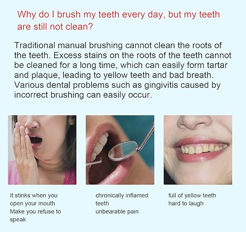 U Shaped Automatic Toothbrush for Adults, Wireless Charging, IPX7 Waterproof Z617