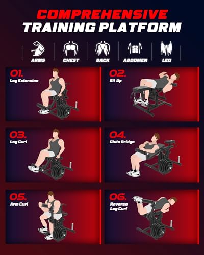 Leg Extension and Curl Machine for Home Gym Leg Workout J4213