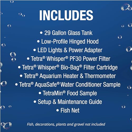 LED Aquarium 29 Gallons with Lighting, Filtration, Heater P905
