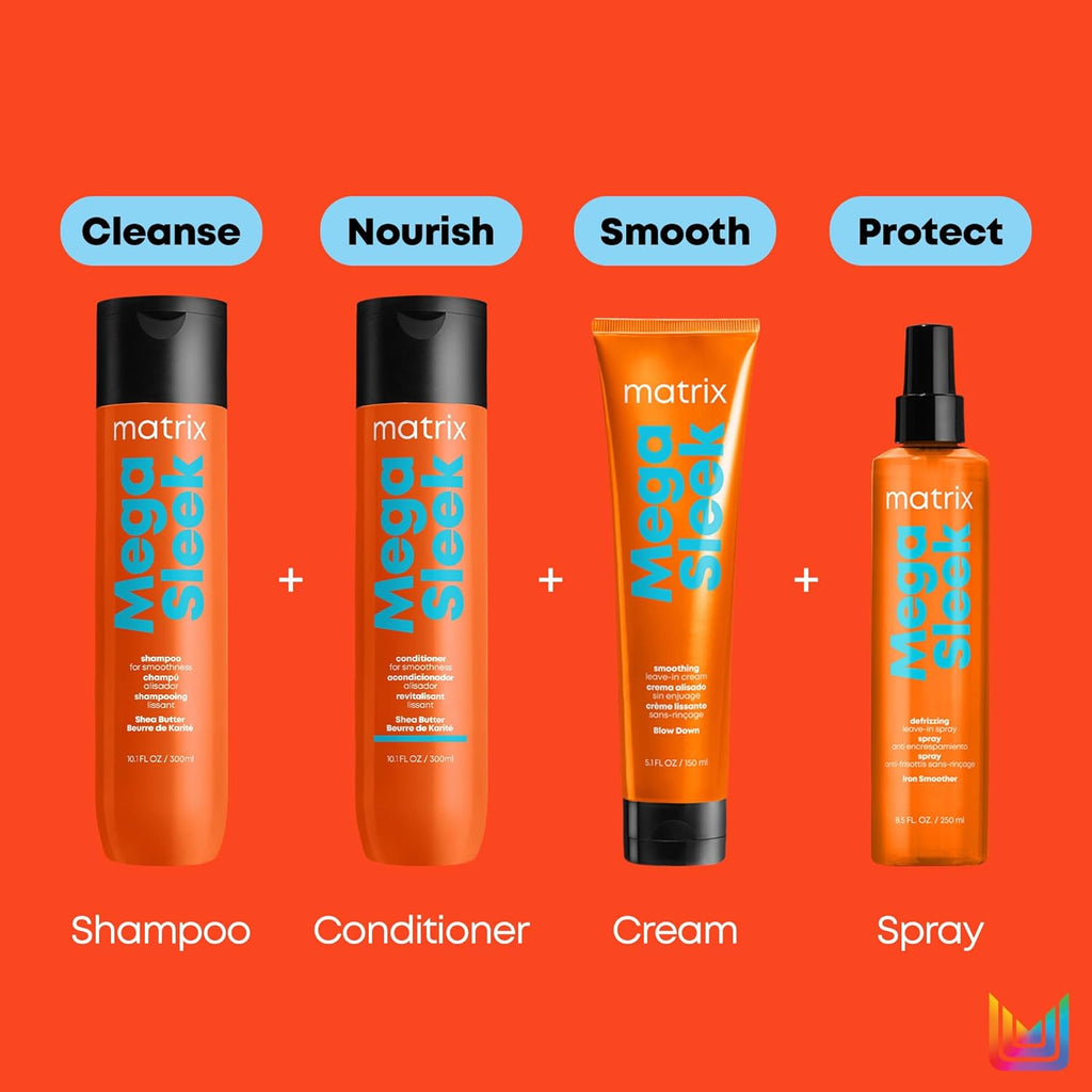 Smoothing Leave-In Cream with Shea Butter for Frizzy Hair, Heat Protectant, 5.1 Fl Oz K754
