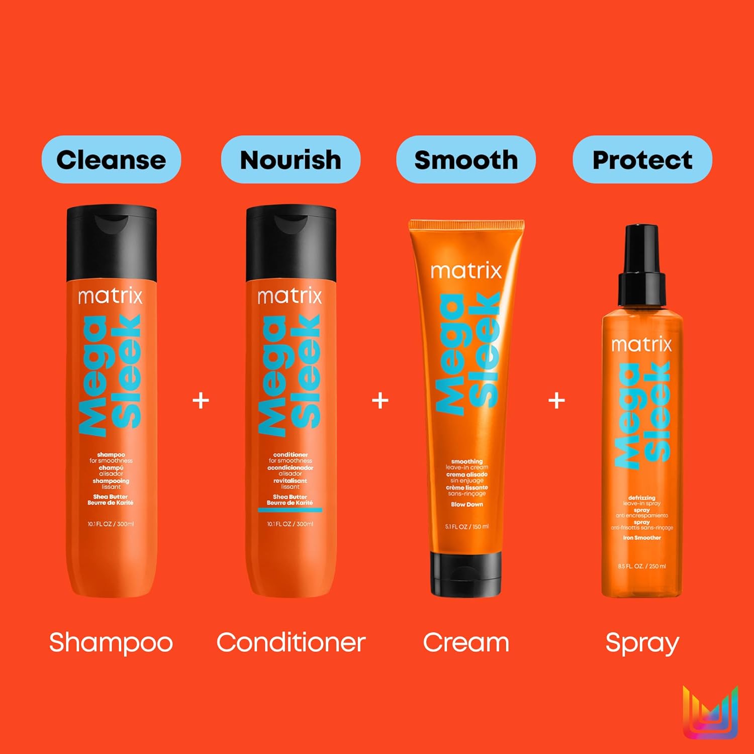 Smoothing Leave-In Cream with Shea Butter for Frizzy Hair, Heat Protectant, 5.1 Fl Oz K754