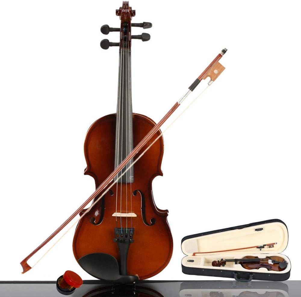 1/4 Acoustic Violin Wood Violin with Carrying Case,Bow,Rosin for Violin Beginner/6-8 years old Kids