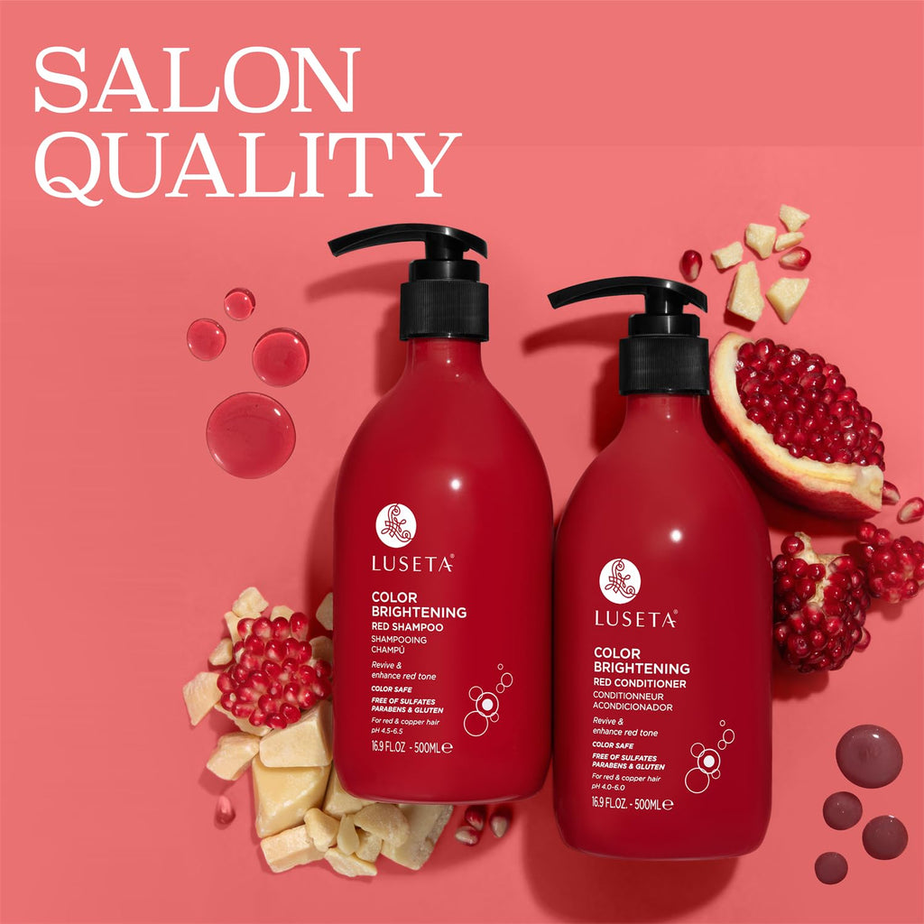 Red Shampoo and Conditioner Set for Color Treated Hair, Sulfate Free, 2 x 16.9oz W505