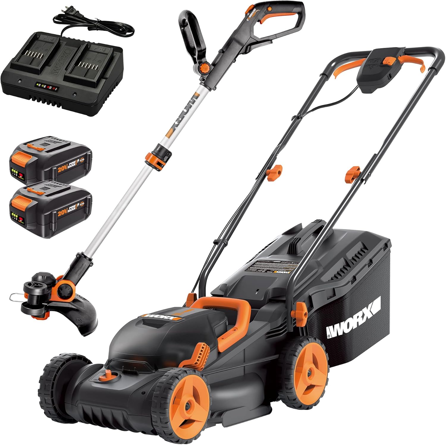 Worx 20V GT 3.0 + 40V Cordless Lawn Mower (Batteries & Charger Included)