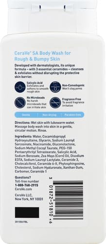 Body Wash with Salicylic Acid for Rough and Bumpy Skin, Fragrance Free, 10 oz I6224