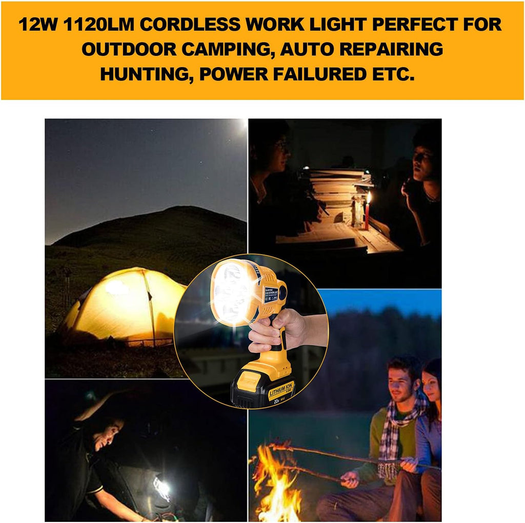 Cordless LED Work Light with USB Port and Pivoting Head A325781