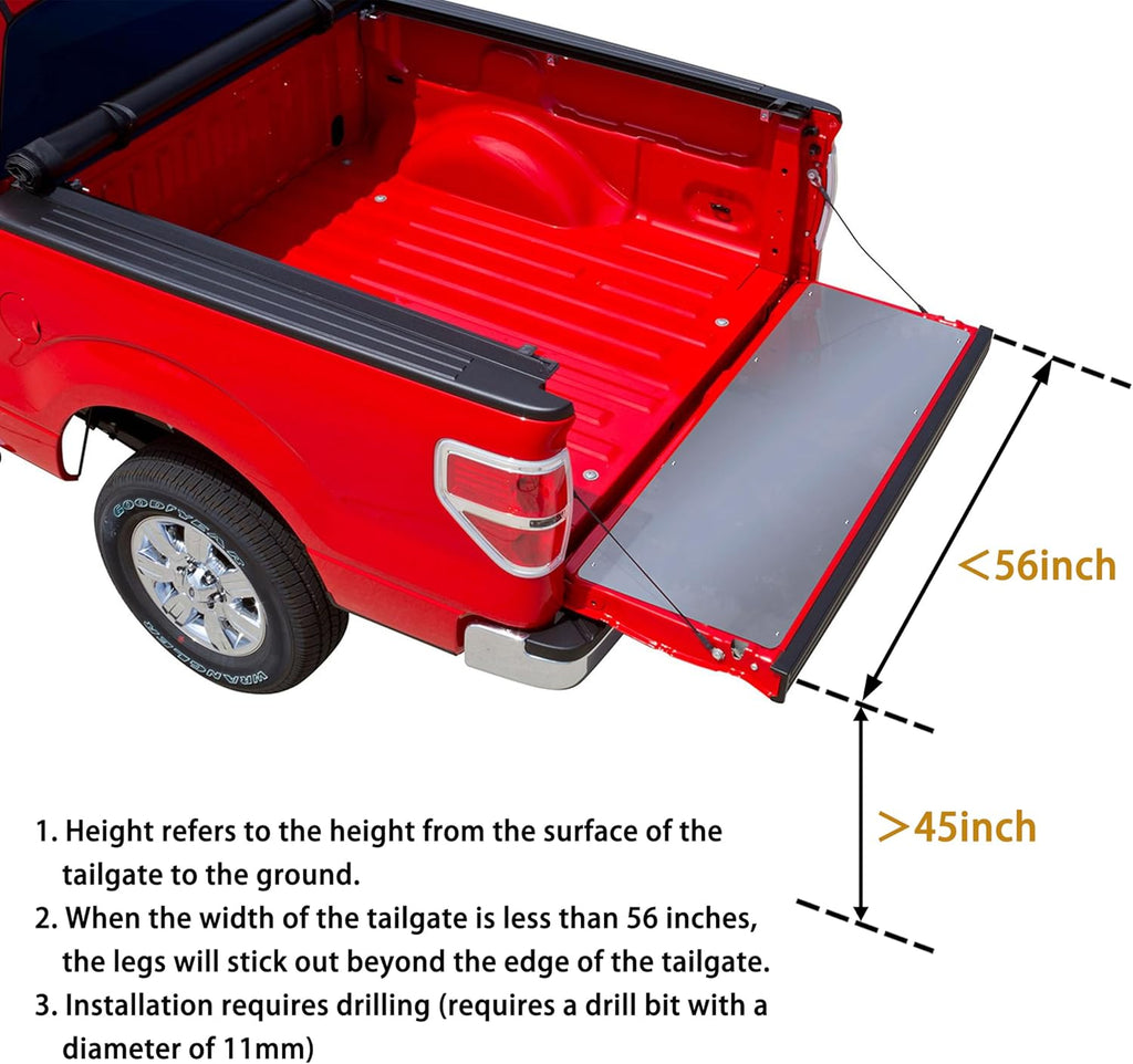Foldable Pickup Truck Tailgate Ladder with Grab Handle L9291