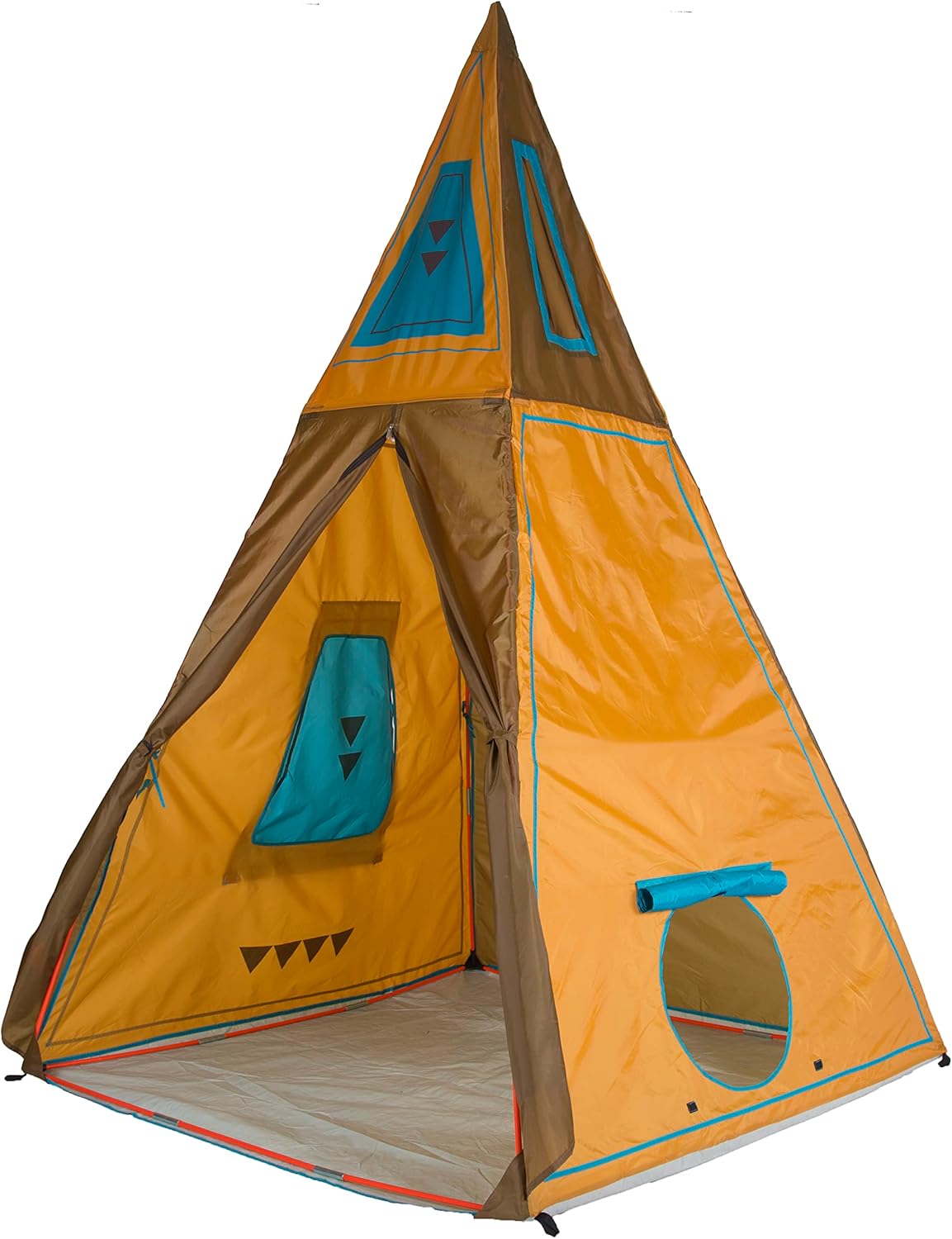 Pacific Play Tents 30610 Kids Giant Tee Pee Tent Playhouse, 59" x 59" x 96", Brown, Large