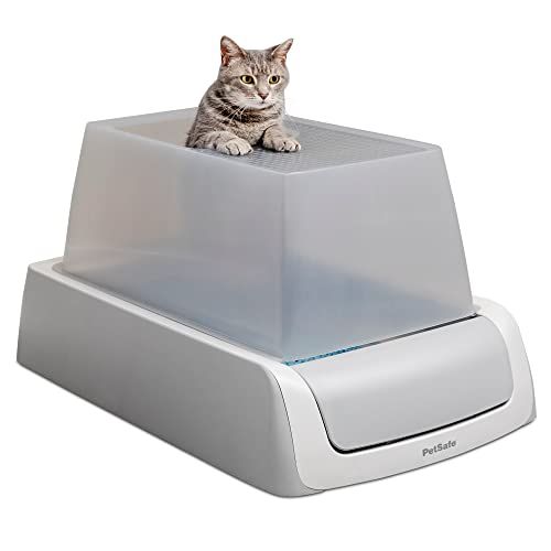 PetSafe ScoopFree Crystal Pro Self-Cleaning Cat Litterbox - Never Scoop Litter Again - Hands-Free Cleanup with Disposable Crystal Tray - Less Tracking, Better Odor Control - includes Disposable Tray