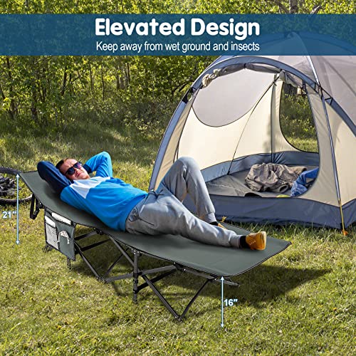 Folding Camping Cot for Adults with Carry Bag, Heavy Duty Portable Bed D917292