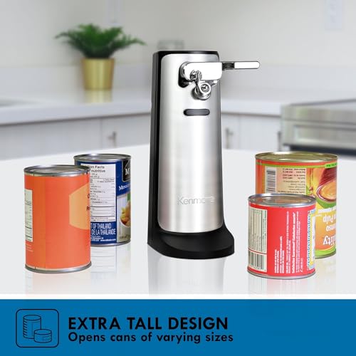 Electric Automatic Can Opener with Side-Cut Blade, Opens Regular and Pop-Top Cans J449034