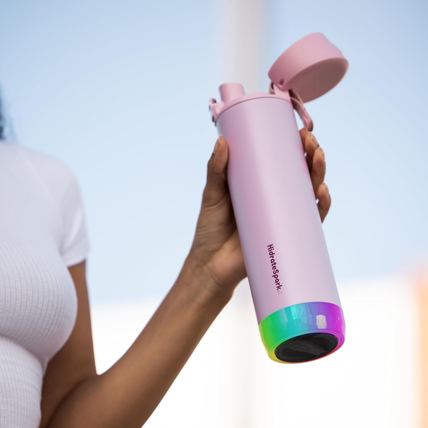 Smart Water Bottle with Bluetooth Tracking and LED Reminder, 21oz M7695