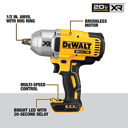 Cordless Impact Wrench, 1/2 Inch, 700 ft-lbs Torque Z613098