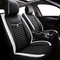 Seat Covers Fit for Toyota Corolla 2000-2024,5 Seats Custom Fit Leather Cover Protector Cushion,Automotive Vehicle Auto Interior Covers(Black White,Premium Full Set with Pillow)