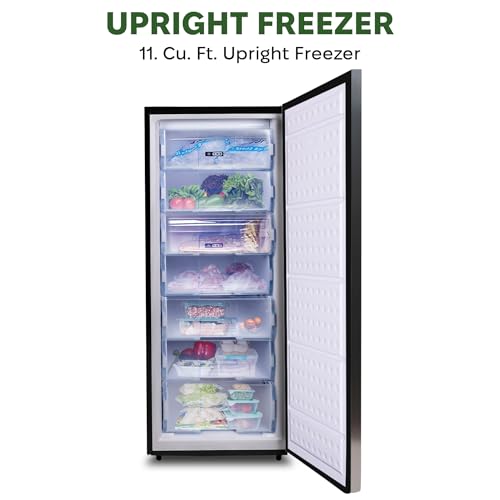 Upright Freezer with Drawer Compartments, 11 cu. ft., Stainless Steel K81900