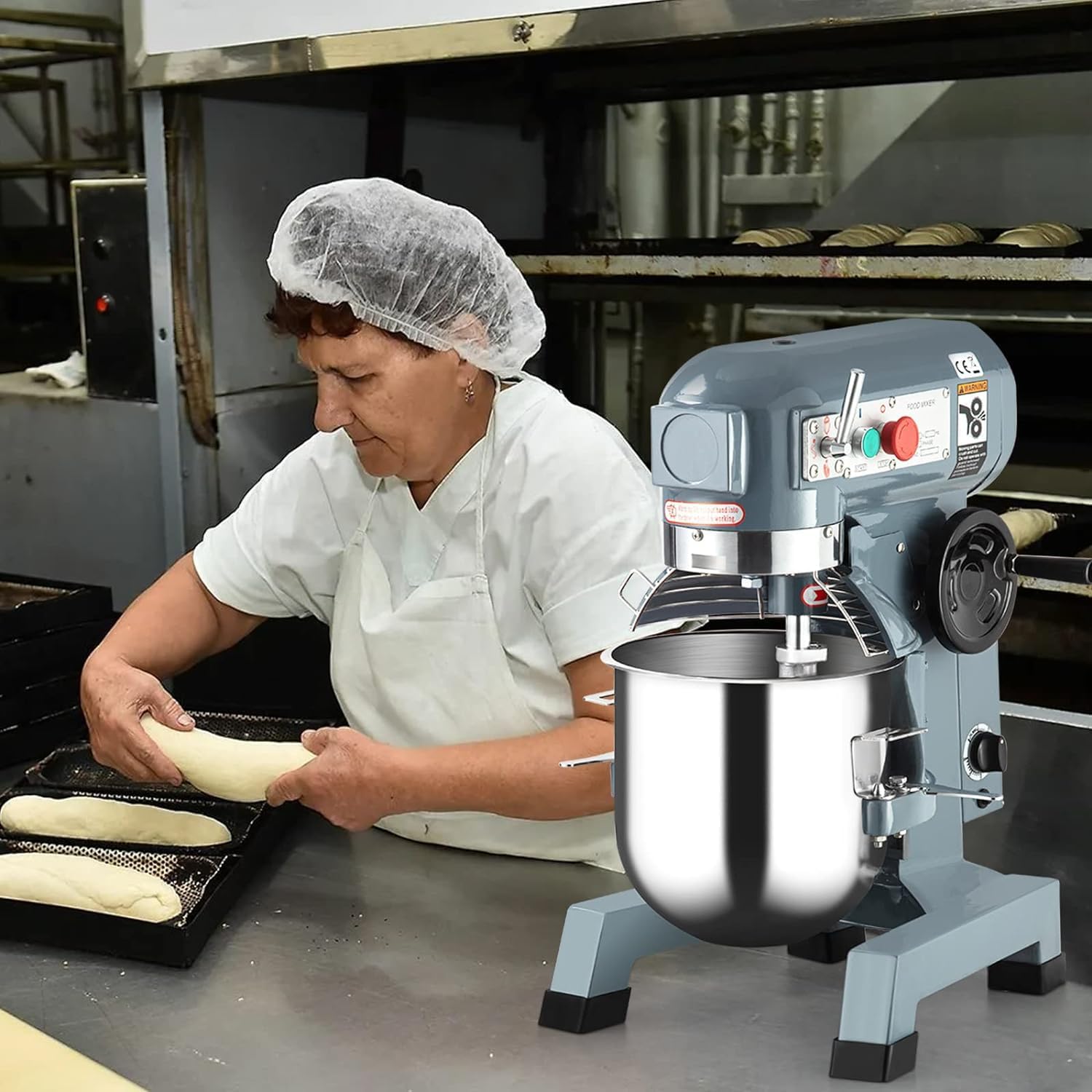 15Qt Commercial Food Mixer, 600W Stainless Steel Bowl, 3 Speeds D93969