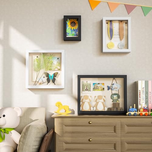 Shadow Box Frame 11x11 with Glass Door and Linen Back N880