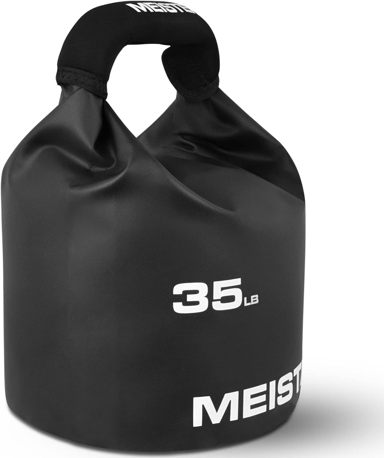 Portable Sand Kettlebell - Soft Sandbag Weight - 35lb / 15.9kg - Black Q594