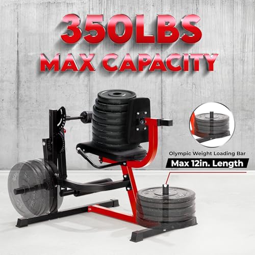 Leg Extension and Curl Machine, Adjustable Plate Loaded Bench for Home Gym S7899