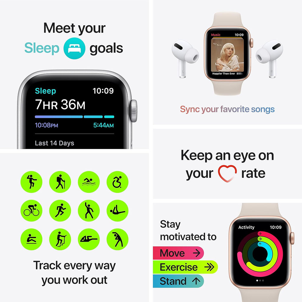 Smart Watch GPS 40mm with Gold Aluminum Case and Starlight Sport Band C681395