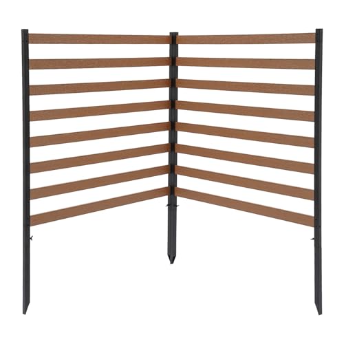 Outdoor AC Unit Privacy Fence 2 Panels 39"W x 51"H Brown R91436
