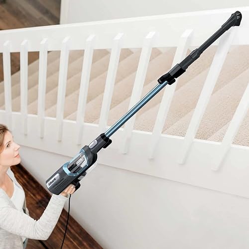 Corded Stick Vacuum with Swivel Steering and LED Headlights, Removable Dust Cup, for All Floors O67451