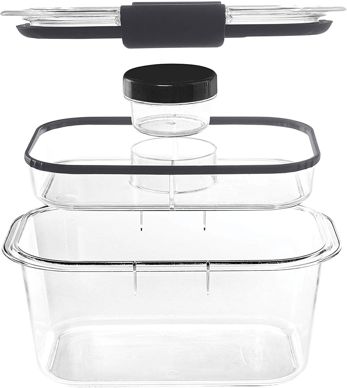 Rubbermaid Brilliance Food Storage Salad Container, Medium Deep, 4.7 Cup, Clear