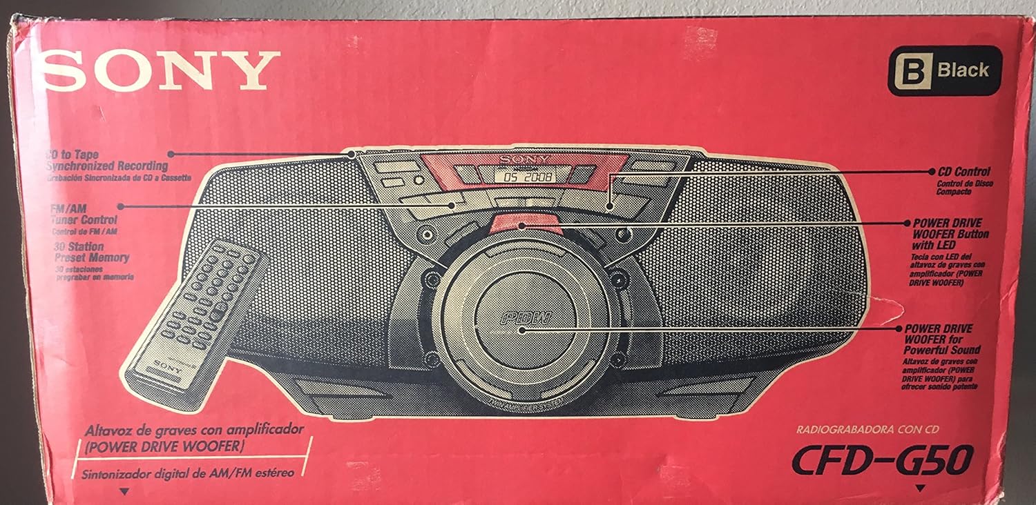 Portable AM/FM/CD Cassette Boombox C8789