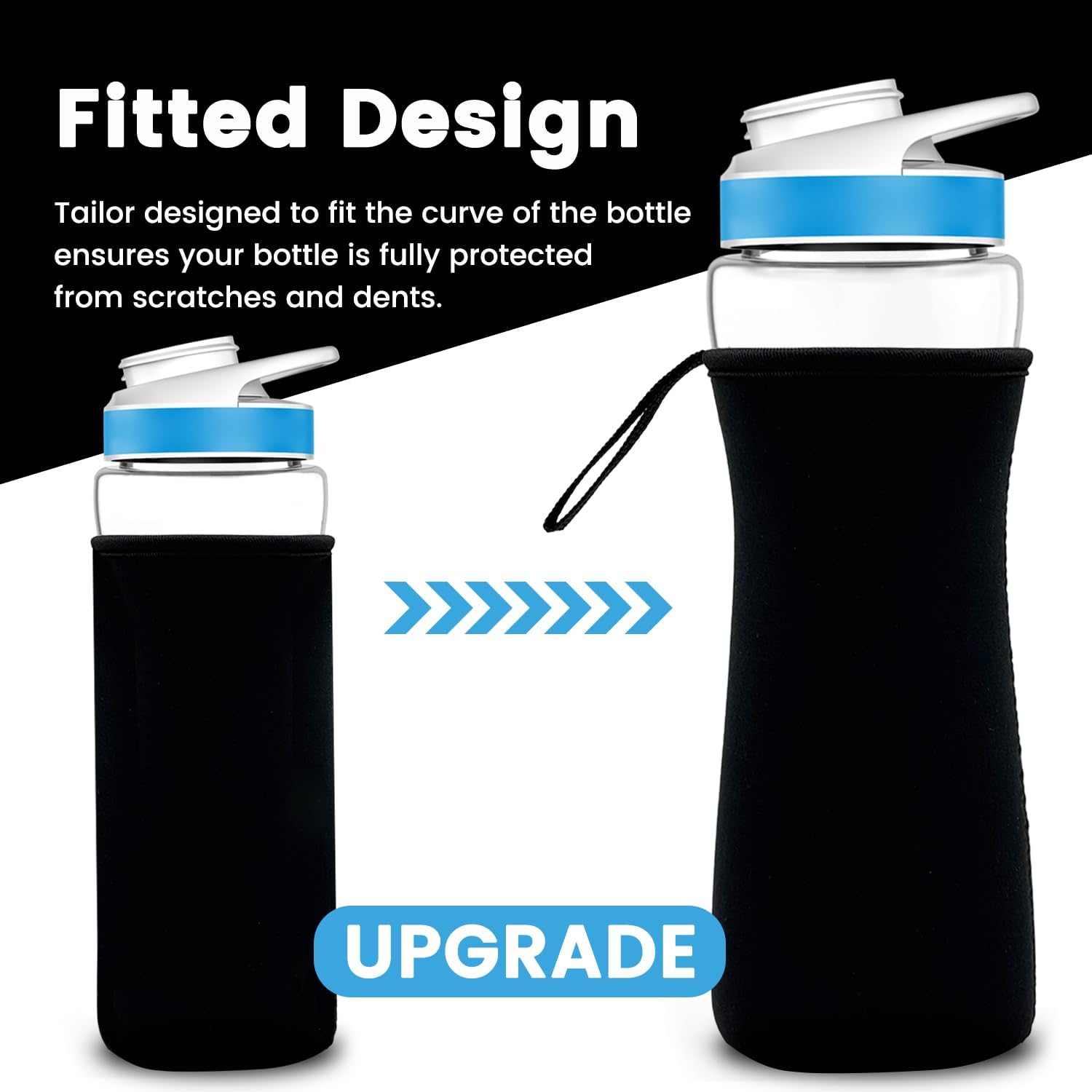 Neoprene Water Bottle Sleeve with Hand Strap, 22oz J966