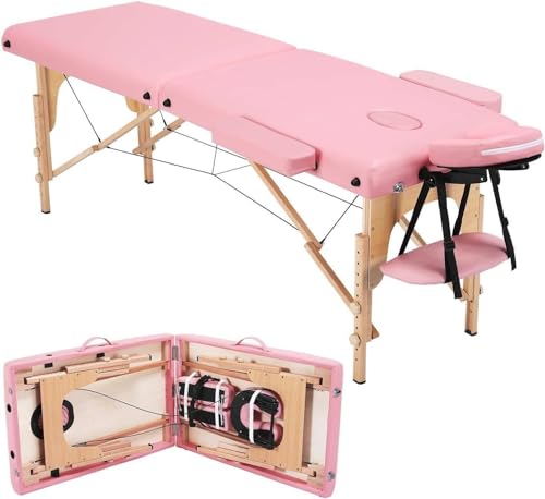 Portable Folding Massage Table 84" with Carry Case, Height Adjustable Salon Bed C324