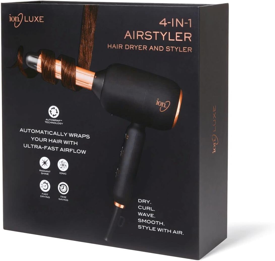 4-in-1 Autowrap Airstyler - Interchangeable Hair Dryer & Curler R2278