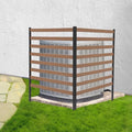 Air Conditioner Fence 2 Panels 39"W x 51"H Privacy Screens Fence Panel for Outdoor Units Pool Equipment Trash Can Enclosure for Outside (Brown)