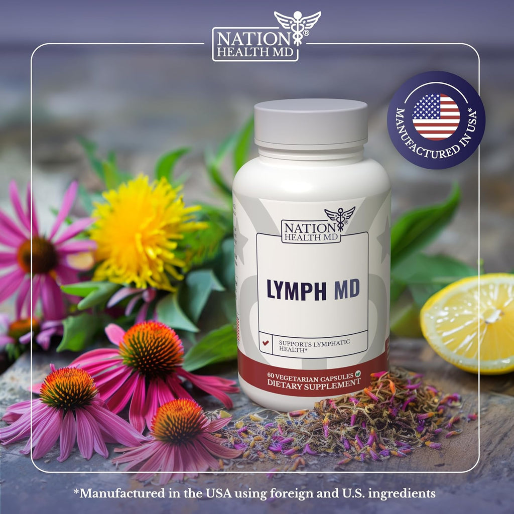 Lymphatic System Supplement with 9 Botanicals, 60 Capsules W16571