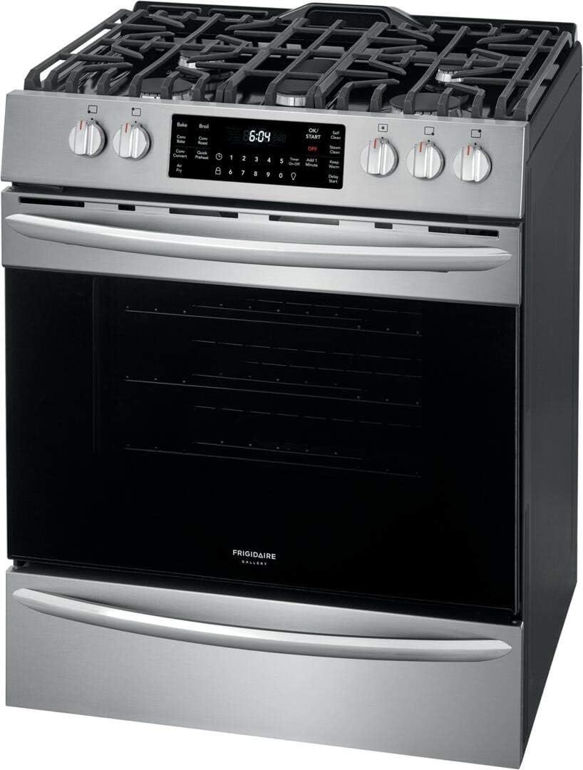 30" Gas Range with 5 Sealed Burners, Griddle, Convection Oven, Self Cleaning, Air Fry R75851