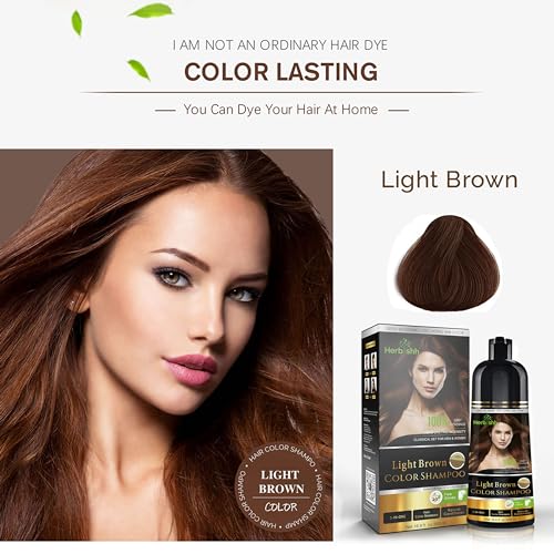 Hair Color Shampoo for Gray Hair, Dark Brown, Ammonia-Free P7986