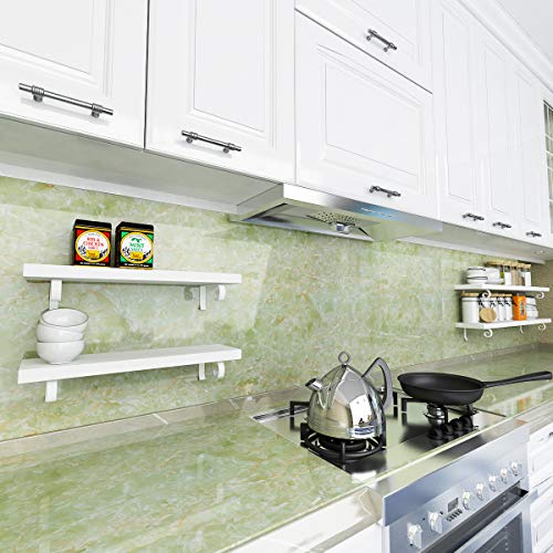 Green Marble Contact Paper for Countertops Peel and Stick Waterproof L89884