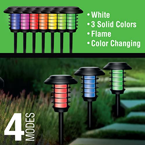 Solar Pathway Lights Color Changing LED Outdoor, IP67 Waterproof, 4 Pack C666950