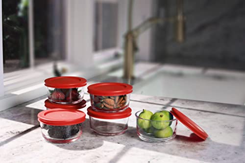 2 Cup Glass Food Storage Containers (6 Pack), Dishwasher Freezer & Oven Safe L2167