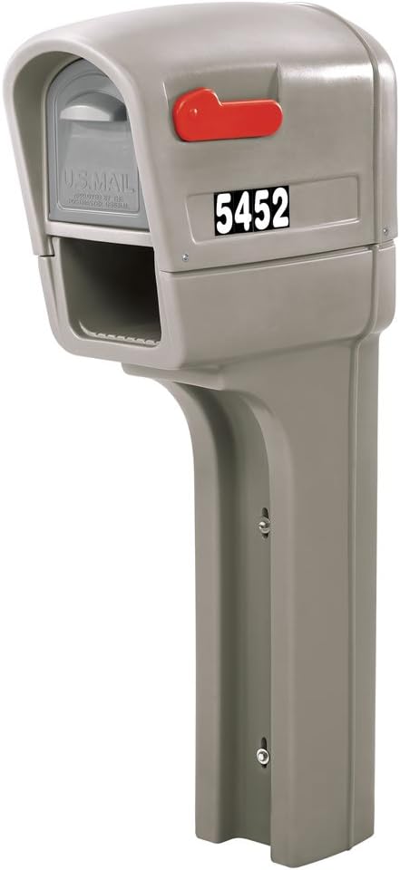 Mailbox, Easy to Install, Heavy-Duty, Weather Resistant, Stone Gray T7473