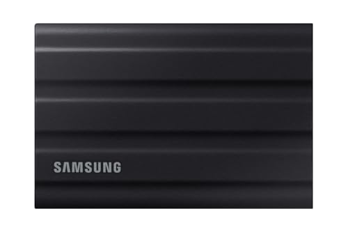 Samsung Portable SSD T7 Shield, 1TB, USB 3.2 Gen.2, 1050MB/s Read, 1000MB/s Write, Robust External Hard Drive Outdoor for Mac, PC and Smartphone, Black, MU-PE1T0S/EU