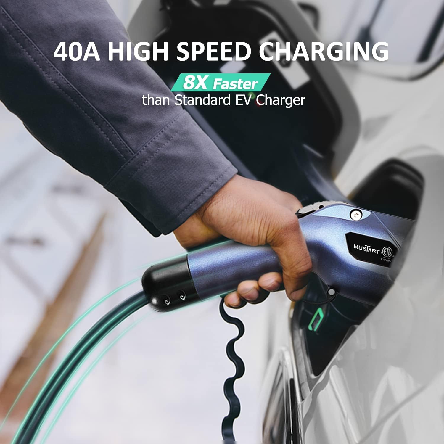 EV Charger with WiFi, 25-Foot Cable, Indoor/Outdoor A73372