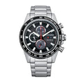 Citizen Men's Sport Casual Brycen Eco-Drive Chronograph Stainless Steel Watch, 12/24 Hour Time, Date, Tachymeter, 100 Meters Water Resistant, Spherical Mineral Crystal, Weekender