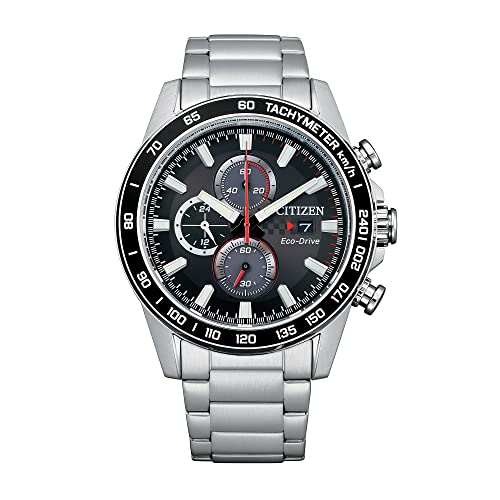 Citizen Men's Sport Casual Brycen Eco-Drive Chronograph Stainless Steel Watch, 12/24 Hour Time, Date, Tachymeter, 100 Meters Water Resistant, Spherical Mineral Crystal, Weekender
