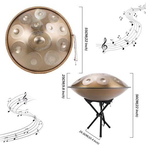 Handpan Drum 9 Notes 22 Inch 440HZ D Minor W8392