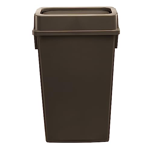 Wheeled Trash Can with Lid, 23 Gallon, Grey V1459
