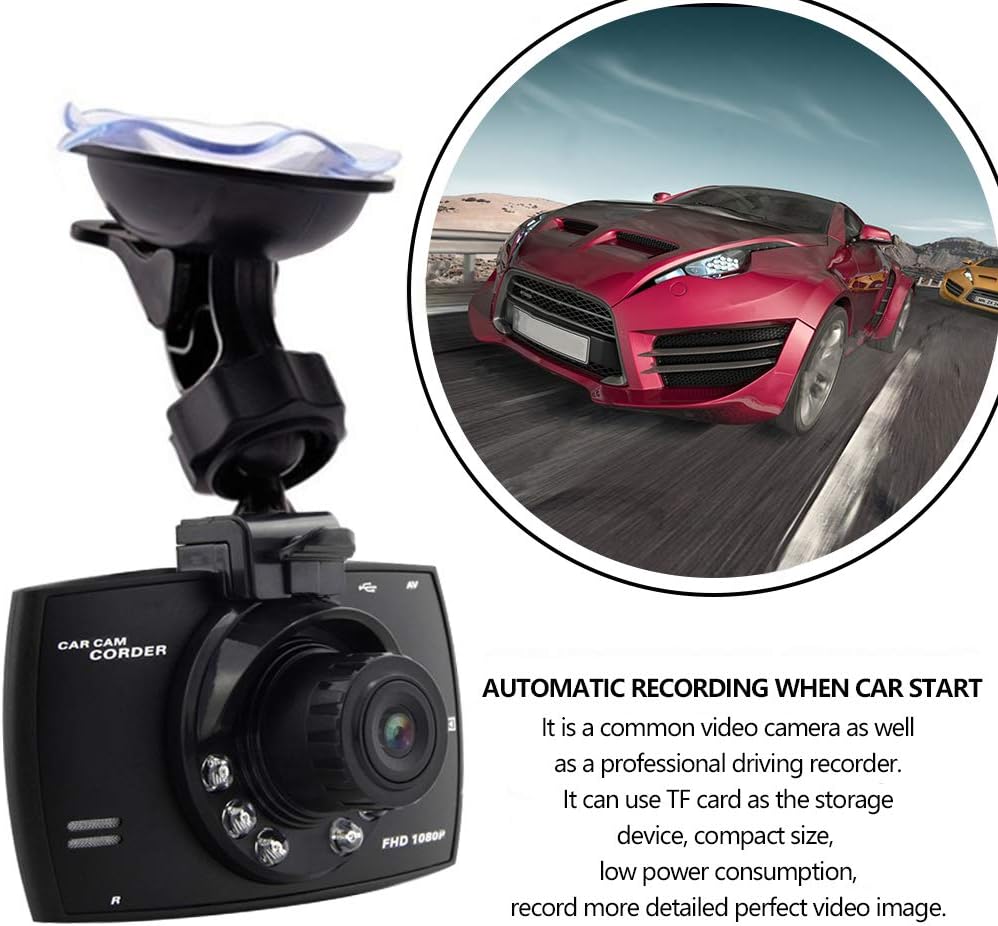 Dash Cam 1080P Car DVR with 2.7" LCD Screen and 170° Wide Angle C296