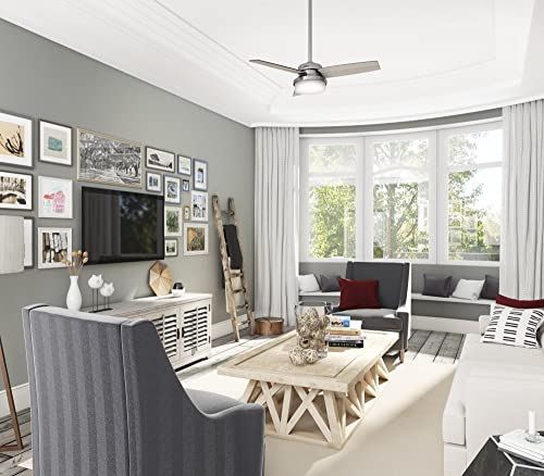 Indoor Ceiling Fan with LED Light and Remote Control, 44" C393221